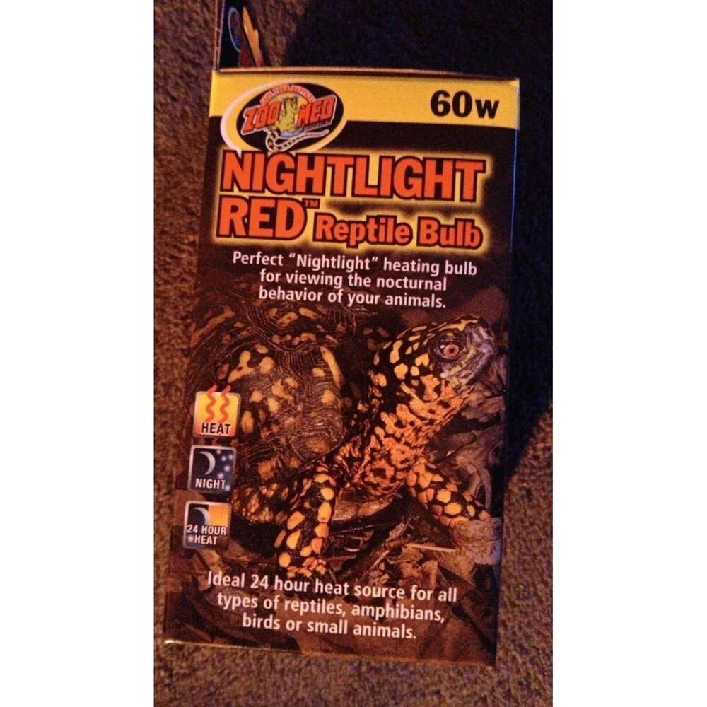 Heat Bulb New Zoo Med Nightlight Red Reptile 60 WattHeat Lizard